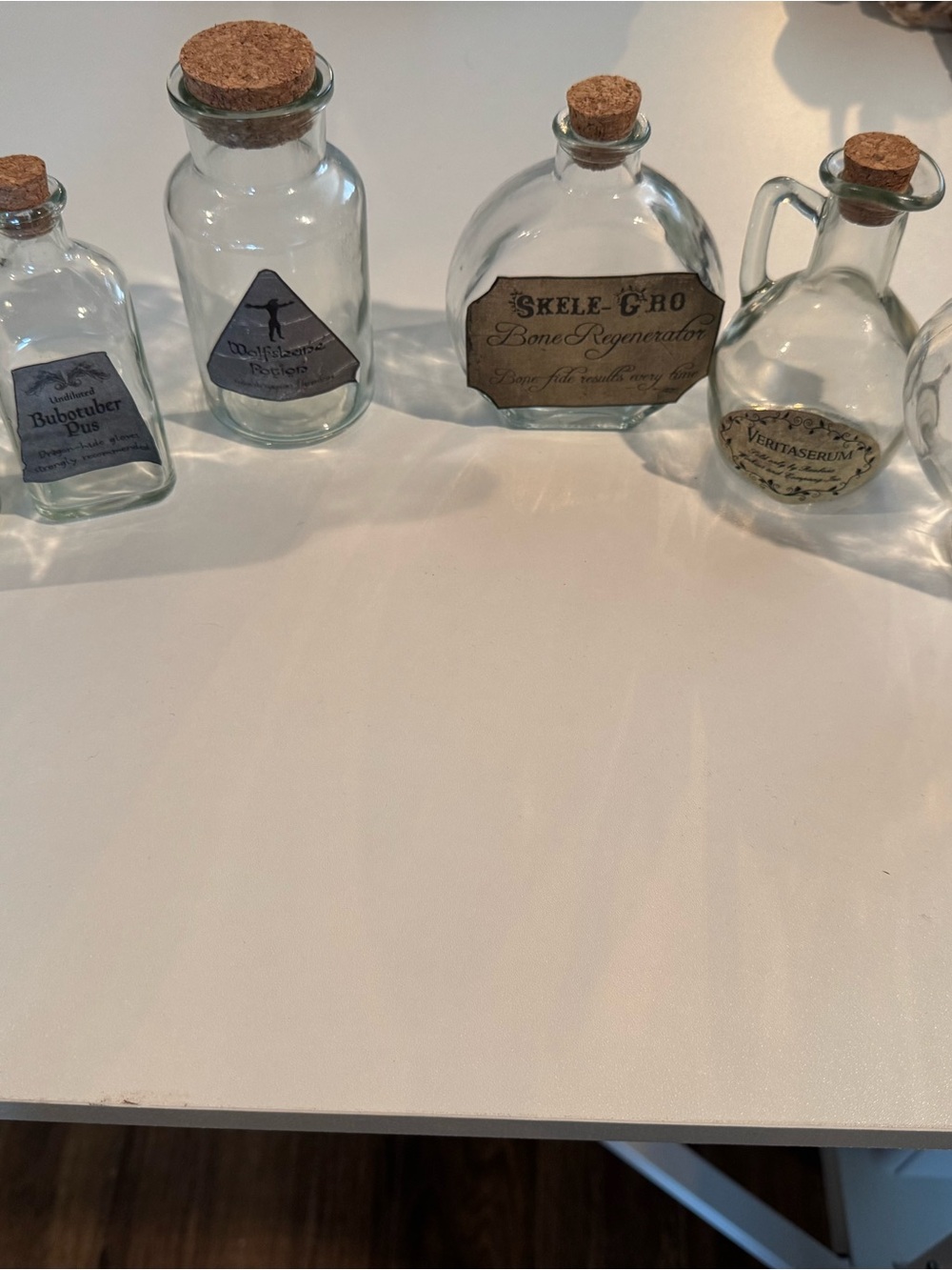 Vintage-Style Glass Potion Bottles with Cork Stoppers